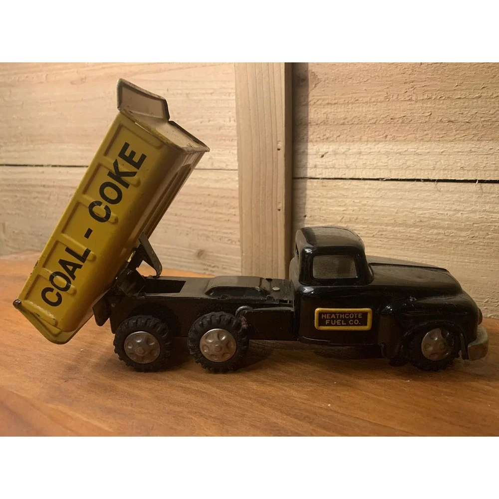 Vintage‎ Tin Toy Dump Truck Made In Japan Mar Line Toys Coal Coke Hauling READ